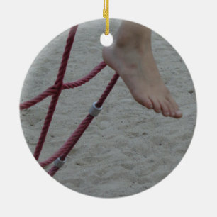 hangende voet klimmende lijsten voetspeelzand keramisch ornament