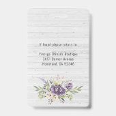 Hanger floral | Badge d'ID photo de l'employé (Arrière)