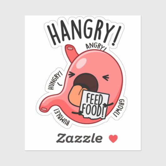 Hanger Funny Maag Pun Sticker (Vel)