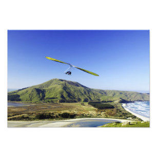 Hangglider, Otago schiereiland, bij Dunedin, Foto Afdruk