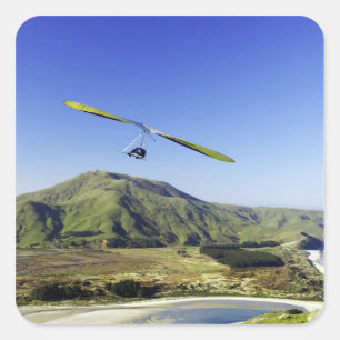 Hangglider, Otago schiereiland, bij Dunedin, Vierkante Sticker