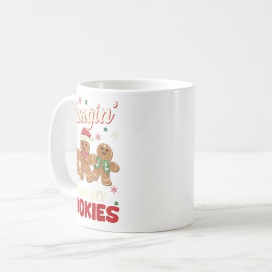 Hangin Met Mijn Cookies Gingerbread Man Xmas Teach Koffiemok (Voorkant links)