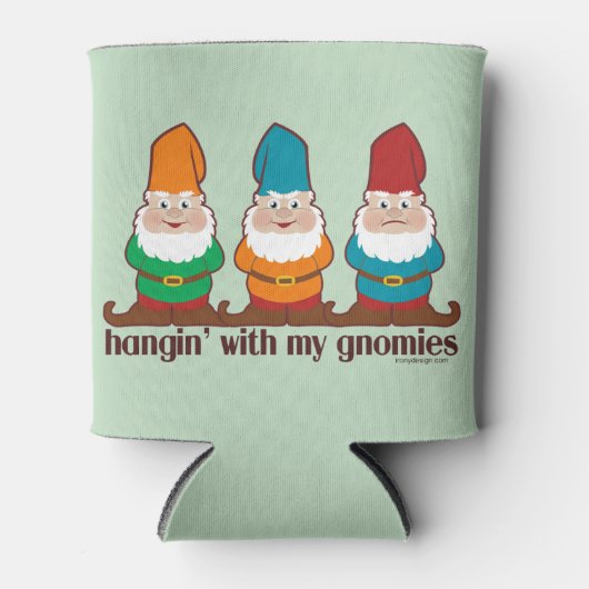 Hangin met mijn gnomen blikjeskoeler (Voorkant)