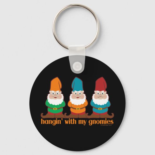 Hangin met mijn gnomen Blue Sleutelhanger (Voorkant)