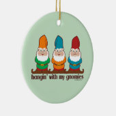 Hangin met mijn gnomen keramisch ornament (Rechts)