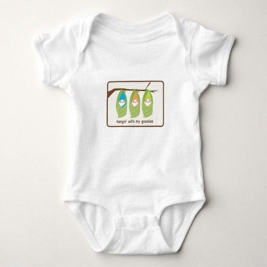 Hangin met mijn gnomen Organic bodysuit (Voorkant)