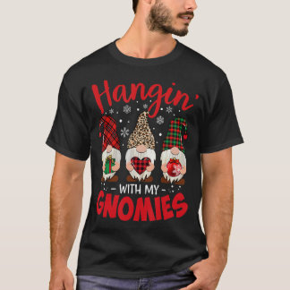 Hangin met mijn Gnomie Leopard-vrouw kerstmis T-shirt