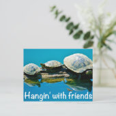 Hangin met vrienden briefkaart (Staand voorkant)