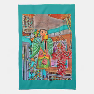 Hanging Angel Metal Art Chili Peppers Theedoek