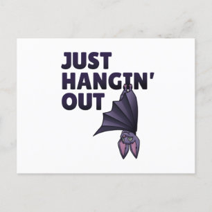 Hanging bat briefkaart