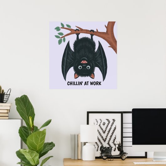 Hanging Bat Poster (Thuiskantoor)