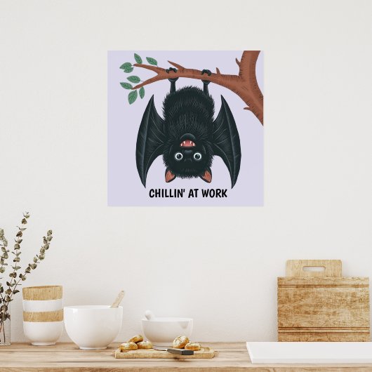 Hanging Bat Poster (Keuken)