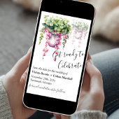 Hanging Blooms Minimalist Floral Wedding Save The Date