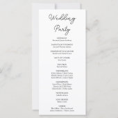 Hanging Blue Snowflakes Programme de mariage blanc (Dos)