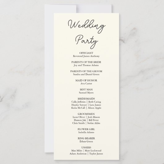 Hanging Blue Snowflakes Programme de mariage jaune (Dos)