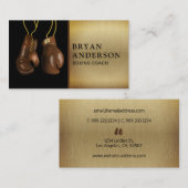 Hanging Boxing-handschoenen Visitekaartje (Voorkant / Achterkant)