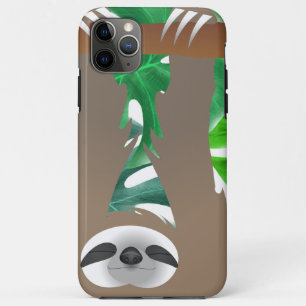Hanging Brown Sloth Een dutje doen in het Oerwoud iPhone 11 Pro Max Hoesje