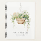 Hanging Floral House Plante Aquarelle Botanique (Devant)