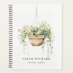 Hanging Floral House Planten Waterverf Botanisch Planner
