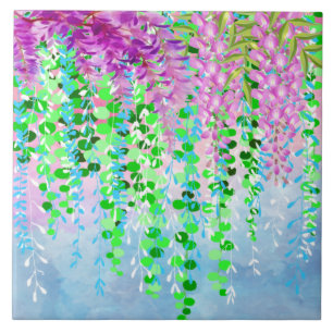 Hanging Flowers Ceramic Tegel Tegeltje