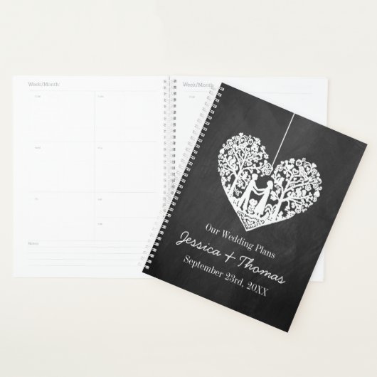Hanging Heart Tree Chalkboard Mariage Collection (Devant avec enveloppe)