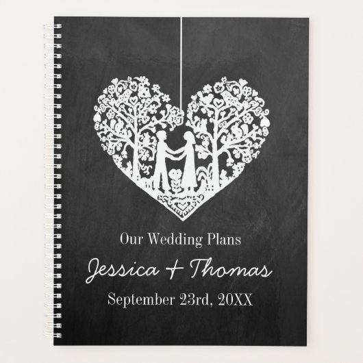 Hanging Heart Tree Chalkboard Mariage Collection (Devant)