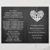 Hanging Heart Tree Chalkboard Programme de mariage (Devant)