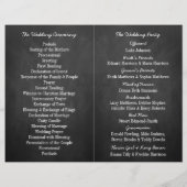 Hanging Heart Tree Chalkboard Programme de mariage (Dos)