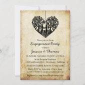 Hanging Heart Tree  Verloving Shower Kaart (Voorkant)