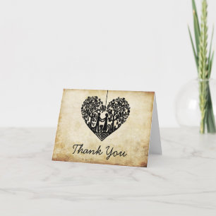 Hanging Heart Tree Vintage Mariage Merci