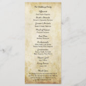 Hanging Heart Tree Vintage Wedding Programme Programma (Achterkant)