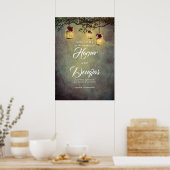 Hanging Lantern droy Wedding Welcome Sign Poster (Keuken)