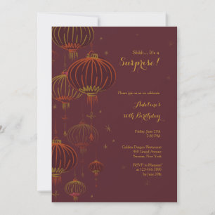Hanging Lantern Invitation Kaart