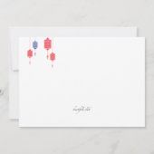 Hanging Lantern Invitation Kaart (Achterkant)