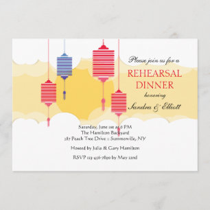 Hanging Lantern Invitation Kaart