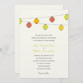 Hanging Lantern Wedding Invitation Kaart (Voorkant / Achterkant)