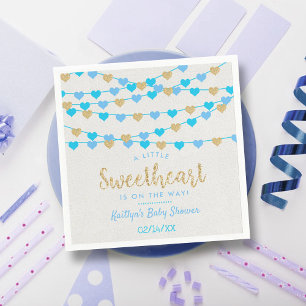 Hanging Love Hearts Little Lieverd Baby shower Servet