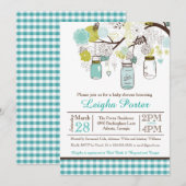 Hanging Mason Jars Baby of Vrijgezellenfeest nodig Kaart (Voorkant / Achterkant)