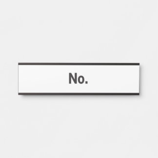 Hanging Name Plate: No. Deurbordje
