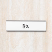 Hanging Name Plate: No. Deurbordje (Voorkant)