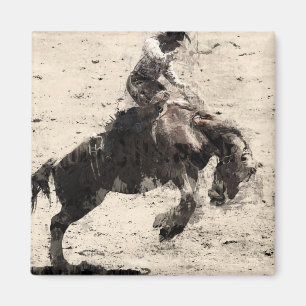 Hanging On - Bronco Busting Champ Magneet