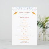 Hanging Orange Papier Granes Programme de mariage  (Debout devant)