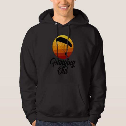 Hanging Out Retro Women Paraglider Adventure Hoodie (Voorkant)