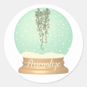 Hanging plante globe de neige autocollant vert bla