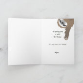 Hanging Sloth Bonne carte d'anniversaire (Intérieur)