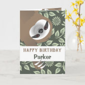 Hanging Sloth Bonne carte d'anniversaire (Fleur jaune)