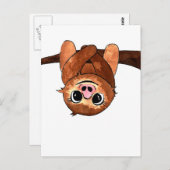 Hanging sloth briefkaart (Voorkant / Achterkant)