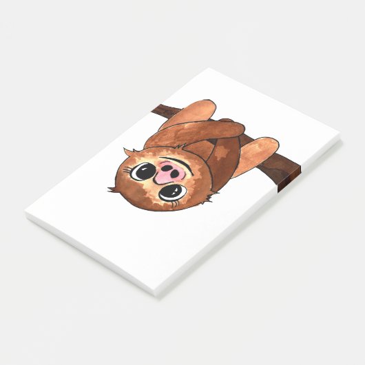Hanging sloth post-it® notes (Schuin)
