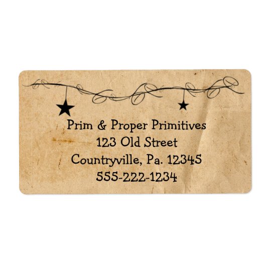 Hanging Stars Business Étiquette (Devant)