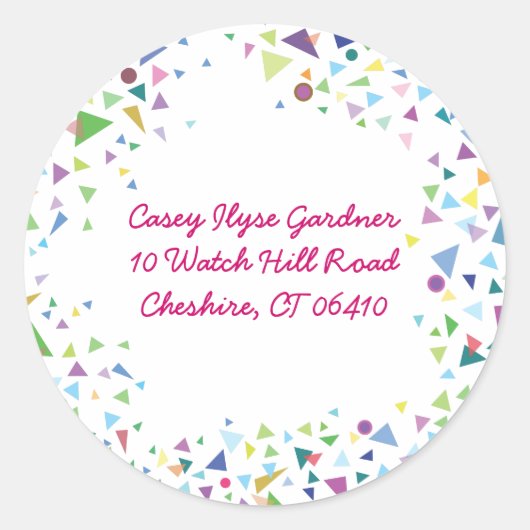 Hanging Stars Jewish REPY RETURN autocollants labl (Devant)